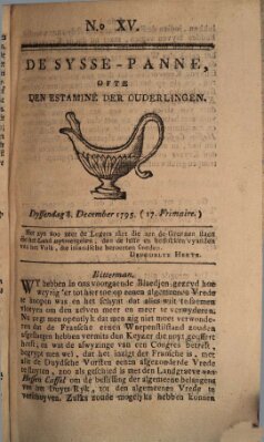 De sysse-panne ofte den estaminé der ouderlingen Dienstag 8. Dezember 1795