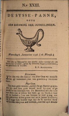 De sysse-panne ofte den estaminé der ouderlingen Mittwoch 6. Januar 1796