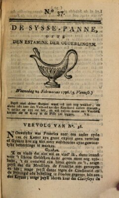 De sysse-panne ofte den estaminé der ouderlingen Mittwoch 24. Februar 1796