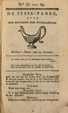 De sysse-panne ofte den estaminé der ouderlingen Sonntag 12. Juni 1796