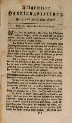 Allgemeine Handlungszeitung Montag 22. Oktober 1787