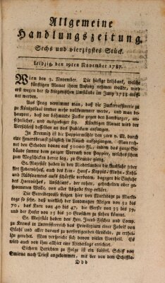 Allgemeine Handlungszeitung Montag 19. November 1787