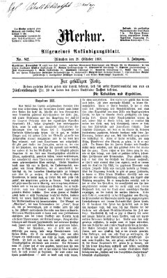 Merkur Mittwoch 28. Oktober 1868