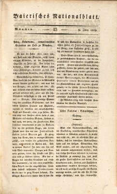 Baierisches National-Blatt Mittwoch 9. Juni 1819
