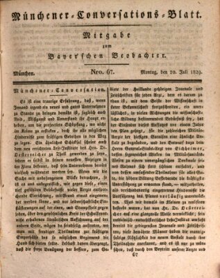 Münchener Conversations-Blatt (Bayer'scher Beobachter) Montag 20. Juli 1829
