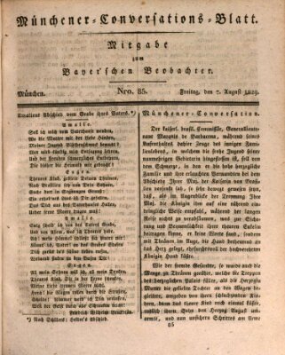 Münchener Conversations-Blatt (Bayer'scher Beobachter) Freitag 7. August 1829