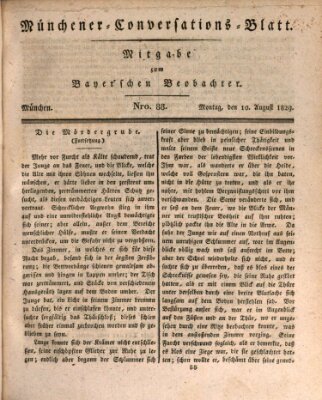 Münchener Conversations-Blatt (Bayer'scher Beobachter) Montag 10. August 1829