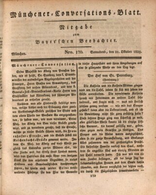 Münchener Conversations-Blatt (Bayer'scher Beobachter) Samstag 31. Oktober 1829