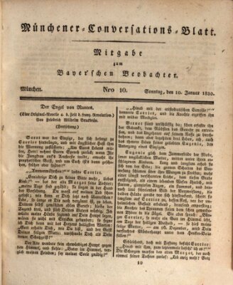 Münchener Conversations-Blatt (Bayer'scher Beobachter) Sonntag 10. Januar 1830