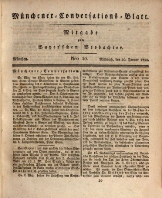 Münchener Conversations-Blatt (Bayer'scher Beobachter) Mittwoch 20. Januar 1830