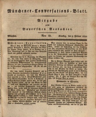 Münchener Conversations-Blatt (Bayer'scher Beobachter) Dienstag 9. Februar 1830
