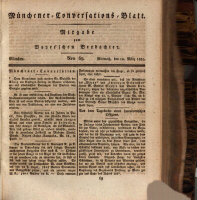 Münchener Conversations-Blatt (Bayer'scher Beobachter) Mittwoch 10. März 1830