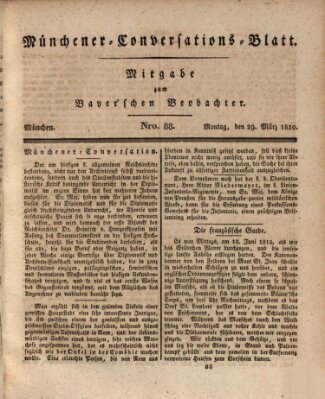 Münchener Conversations-Blatt (Bayer'scher Beobachter) Montag 29. März 1830