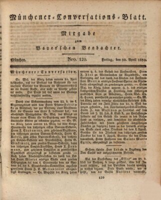 Münchener Conversations-Blatt (Bayer'scher Beobachter) Freitag 30. April 1830