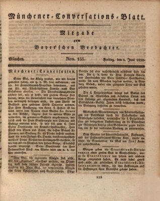 Münchener Conversations-Blatt (Bayer'scher Beobachter) Freitag 4. Juni 1830