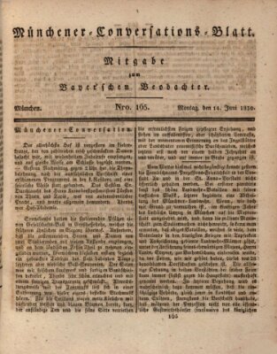 Münchener Conversations-Blatt (Bayer'scher Beobachter) Montag 14. Juni 1830