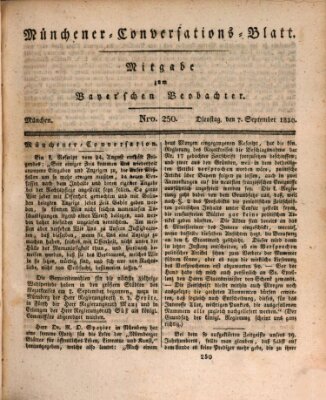 Münchener Conversations-Blatt (Bayer'scher Beobachter) Dienstag 7. September 1830