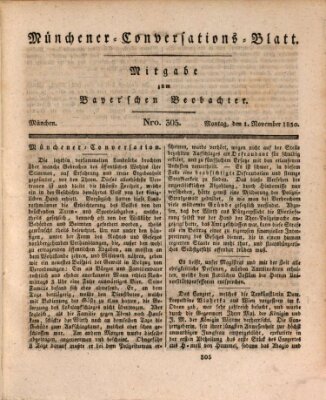 Münchener Conversations-Blatt (Bayer'scher Beobachter) Montag 1. November 1830