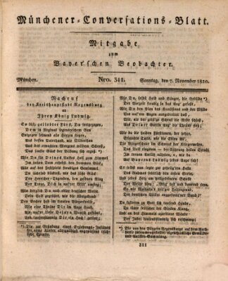 Münchener Conversations-Blatt (Bayer'scher Beobachter) Sonntag 7. November 1830
