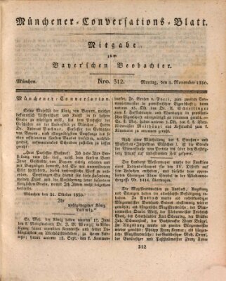 Münchener Conversations-Blatt (Bayer'scher Beobachter) Montag 8. November 1830