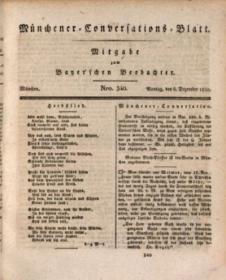 Münchener Conversations-Blatt (Bayer'scher Beobachter) Montag 6. Dezember 1830