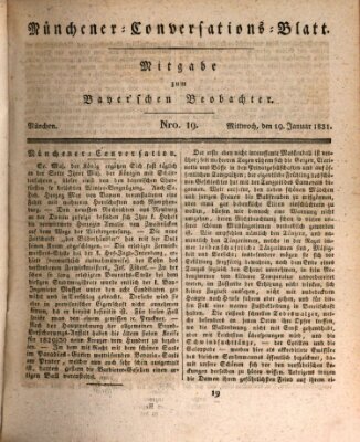 Münchener Conversations-Blatt (Bayer'scher Beobachter) Mittwoch 19. Januar 1831