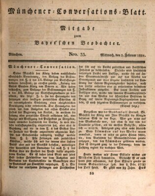 Münchener Conversations-Blatt (Bayer'scher Beobachter) Mittwoch 2. Februar 1831