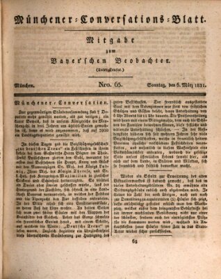 Münchener Conversations-Blatt (Bayer'scher Beobachter) Sonntag 6. März 1831