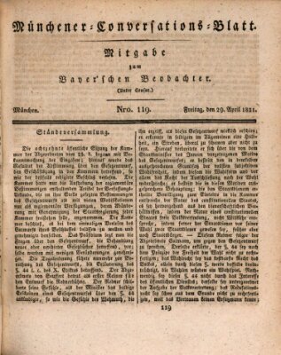 Münchener Conversations-Blatt (Bayer'scher Beobachter) Freitag 29. April 1831