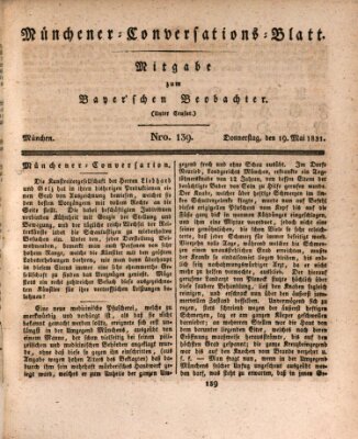 Münchener Conversations-Blatt (Bayer'scher Beobachter) Donnerstag 19. Mai 1831