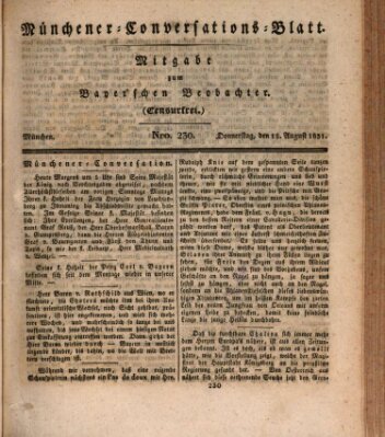 Münchener Conversations-Blatt (Bayer'scher Beobachter) Donnerstag 18. August 1831