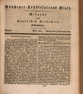 Münchener Conversations-Blatt (Bayer'scher Beobachter) Sonntag 18. September 1831