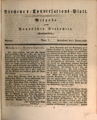 Münchener Conversations-Blatt (Bayer'scher Beobachter) Samstag 7. Januar 1832