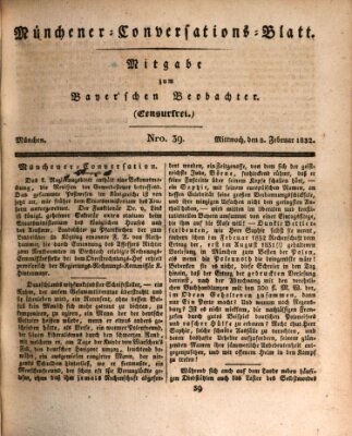 Münchener Conversations-Blatt (Bayer'scher Beobachter) Mittwoch 8. Februar 1832