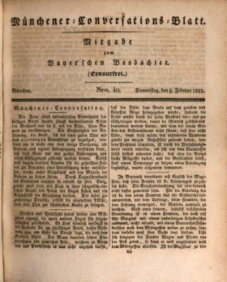 Münchener Conversations-Blatt (Bayer'scher Beobachter) Donnerstag 9. Februar 1832