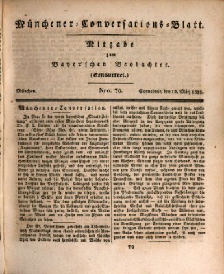 Münchener Conversations-Blatt (Bayer'scher Beobachter) Samstag 10. März 1832