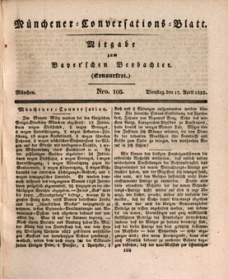 Münchener Conversations-Blatt (Bayer'scher Beobachter) Dienstag 17. April 1832