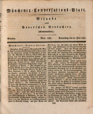 Münchener Conversations-Blatt (Bayer'scher Beobachter) Donnerstag 28. Juni 1832