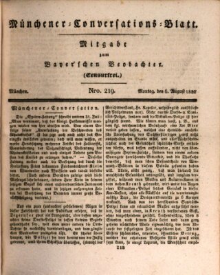 Münchener Conversations-Blatt (Bayer'scher Beobachter) Montag 6. August 1832