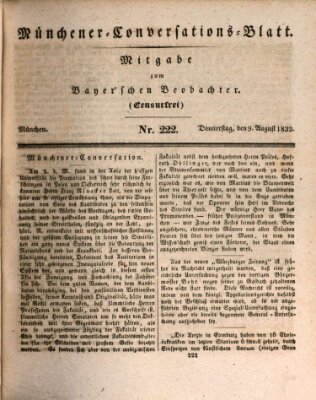Münchener Conversations-Blatt (Bayer'scher Beobachter) Donnerstag 9. August 1832