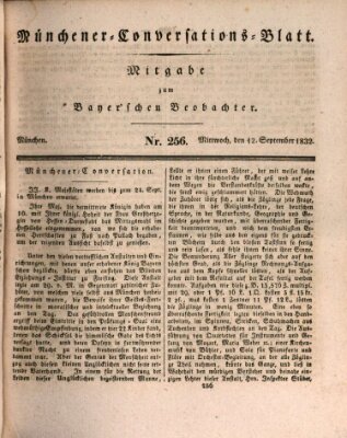 Münchener Conversations-Blatt (Bayer'scher Beobachter) Mittwoch 12. September 1832