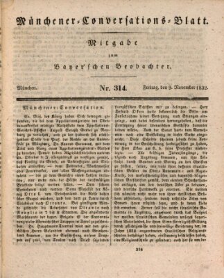 Münchener Conversations-Blatt (Bayer'scher Beobachter) Freitag 9. November 1832