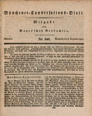 Münchener Conversations-Blatt (Bayer'scher Beobachter) Mittwoch 5. Dezember 1832