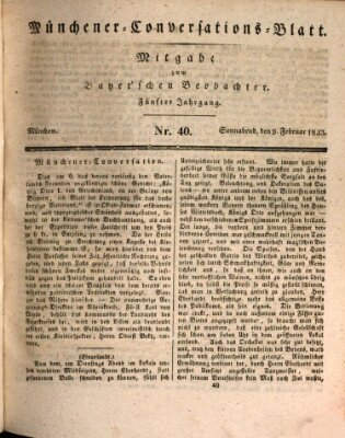 Münchener Conversations-Blatt (Bayer'scher Beobachter) Samstag 9. Februar 1833
