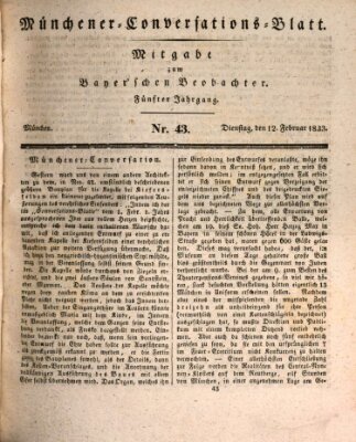 Münchener Conversations-Blatt (Bayer'scher Beobachter) Dienstag 12. Februar 1833