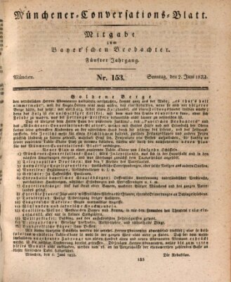 Münchener Conversations-Blatt (Bayer'scher Beobachter) Sonntag 2. Juni 1833