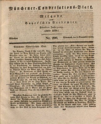 Münchener Conversations-Blatt (Bayer'scher Beobachter) Mittwoch 6. November 1833