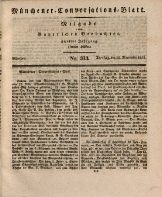 Münchener Conversations-Blatt (Bayer'scher Beobachter) Dienstag 26. November 1833