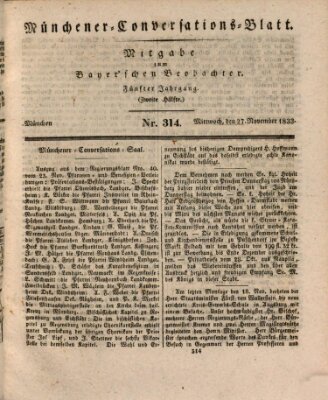 Münchener Conversations-Blatt (Bayer'scher Beobachter) Mittwoch 27. November 1833