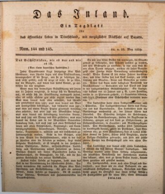 Das Inland (Deutsche Tribüne) Montag 25. Mai 1829